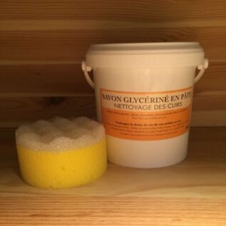Savon glycériné en pâte + éponge